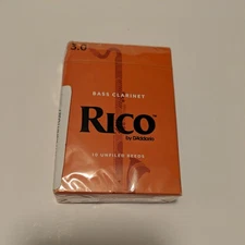 Rico by D'addario 3.0 Bass Clarinet Reeds Unfiled - 10 Per Box NEW