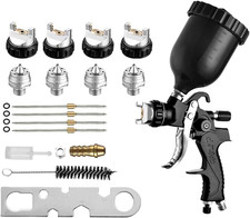 HVLP Pistola a Spruzzo per Verniciare, 4 Ugelli 1,3Mm & 1,5Mm & 1,8Mm & 2,5Mm, p