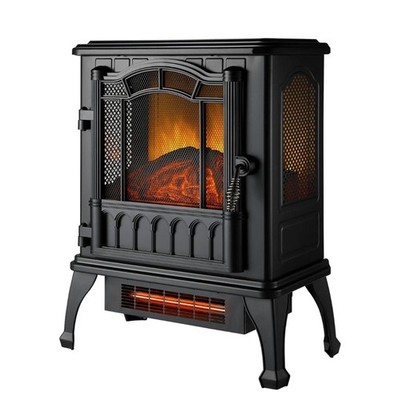 Mainstays SHAG-G24F New 2-Setting 3D Electric Stove Heater with Life-like Flame,
