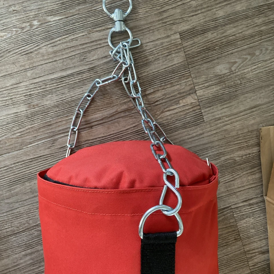 HAMMER Box-Set mit 60cm Boxsack rot gefüllt, Stahlkette, DVD, ohne Handschuhe - Bild 4 von 4