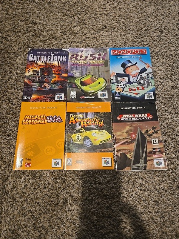 Nintendo 64 Manuals N64 Star Wars Mickey Monopoly