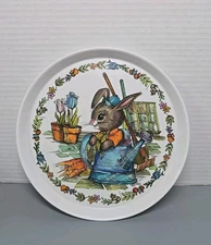 Vintage Peter Rabbit Plate #3101 Silite Inc Chicago 8.25" Melamine 