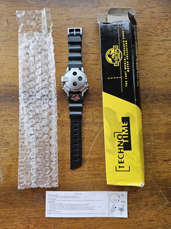 Jurassic Park The Lost World Techno Time Watch From Burger King 1997 Brand New
