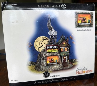 Dept 56 Howl Radio Snow Village Wolfman Werewolf Halloween Spooky Haunted House