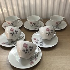 6 X Filiżanki i spodki Royal Doulton Pillar Rose