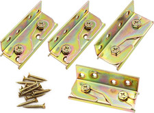 LBY Bed Rail Brackets with Square Screws Heavy Duty Non-Mortise Bracket