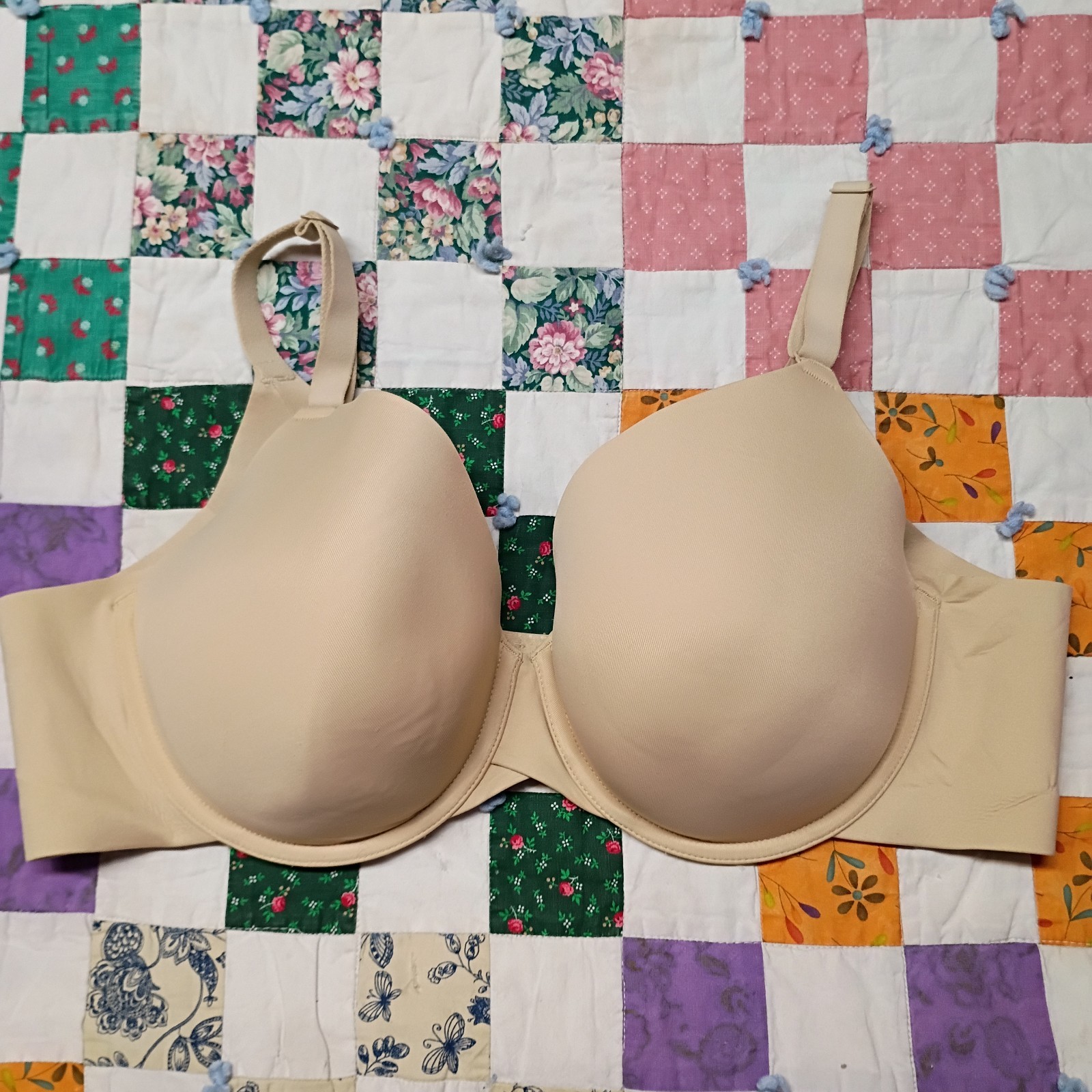 Cacique Bra Full Coverage Solid Beige 42C Underwi… - image 1