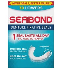 Image of Seabond Denture Fixative Seals, Soft Adhesive Cushion,Protect Gums, 30 Lowers UK