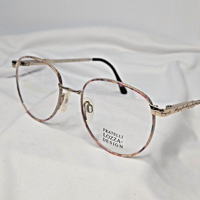 VTG Fratelli Lozza Italy Penelope Eyeglass Frames Candy Swirl NOS 47-17-125 Rare