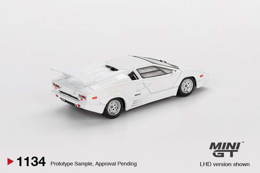 Mini GT 1:64 Lamborghini Countach 25th Anniv. White #1134-For