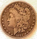 1884 O Morgan circulated w/good eye appeal & great patina  Sigma tested genuine+