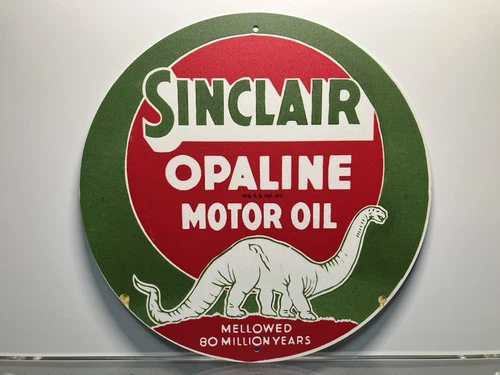 VINTAGE REPRODUCTION- ALUMINUM METAL SIGN- MAN CAVE- GAS AND OIL- SINCLAIR