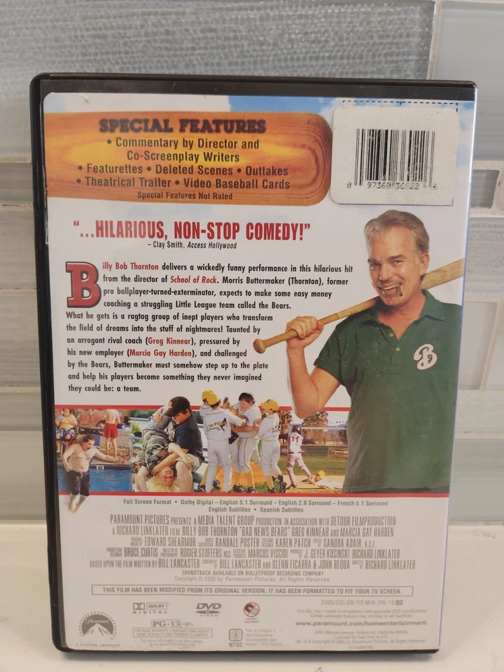 Bad News Bears Special Collectors Edition DVD 2005 Billy Bob Thorton Full Screen - Image 3 of 4