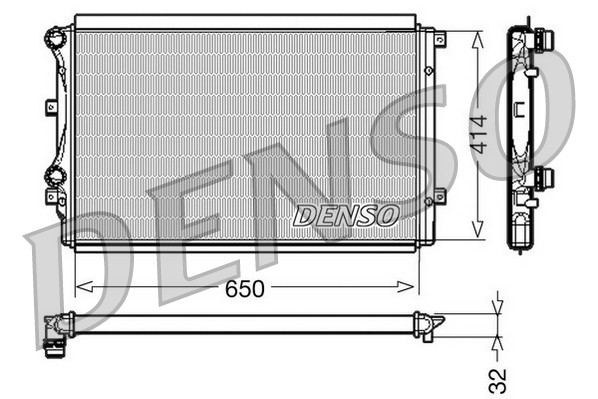 Radiator fits VW SCIROCCO Mk3 1.4 08 to 17 CAXA Denso 1K0121251AT 1K0121251H New