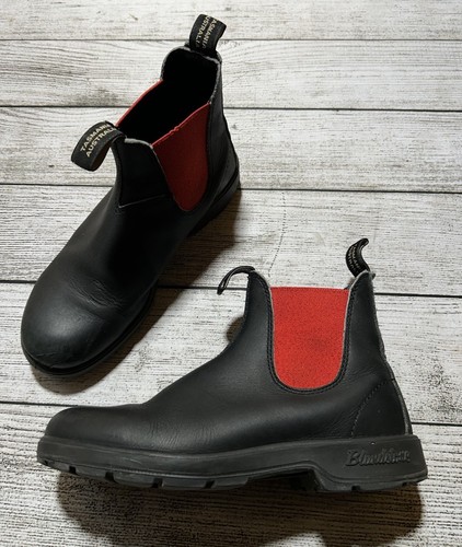 Blundstone 508 Unisex Black Red Chelsea Boots UK 7.5 Mens US 8.5 Womens US 10.5