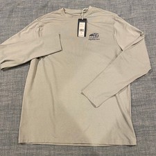 Vineyard Vines Boys XL 18 Lax Performance Tee Barracuda Heather Grey Long Sleeve