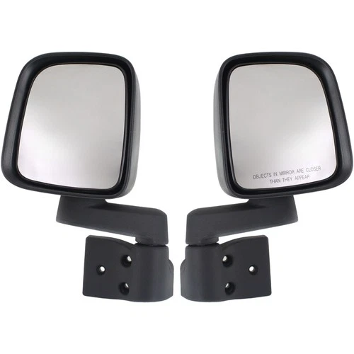 Manual Side View Mirrors Folding Pair Set NEW for 03-06 Jeep Wrangler