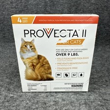 Provecta II for Cats Over 9 lbs 4 Month Supply Kills and Prevents Fleas