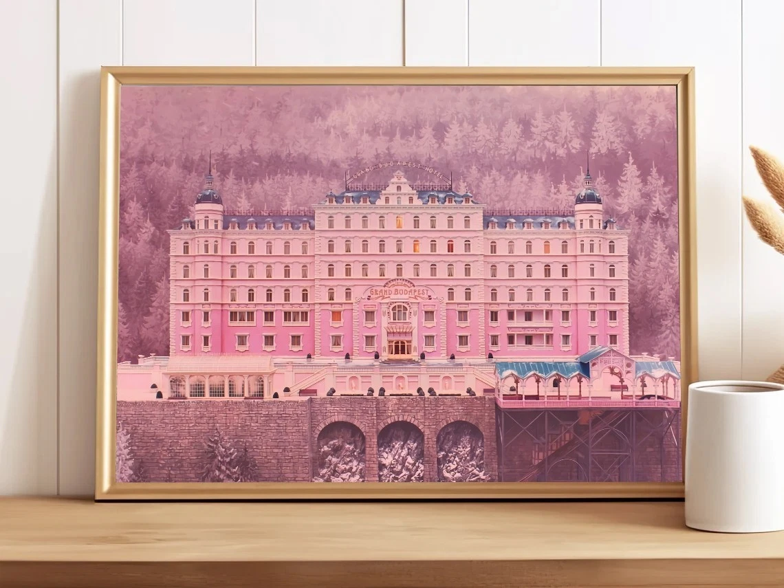 The Grand Budapest Hotel Movie Poster Wes Anderson Wall Decor Vertical Poster