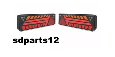 2x LED Rückleuchten 12/24V E9 Dynamischer Blinker Bremslicht für Anhänger LKW