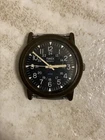 Vintage Timex Camper Watch Head 1990 Military Field Quartz Black Dial MacGyver