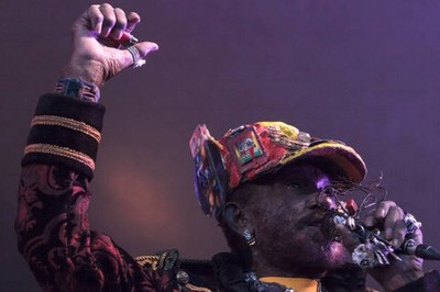 Lee Scratch Perry performs during Beat Herder Festival at Ribble V- Old Photo 11