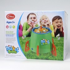 Hot Green Electric Rocket Shaped Bubble Machine Toy with Light Music for Kids