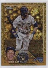 2023 Gilded Collection Gold Mini-Diamond Refractor 20/50 Christian Yelich 09dw