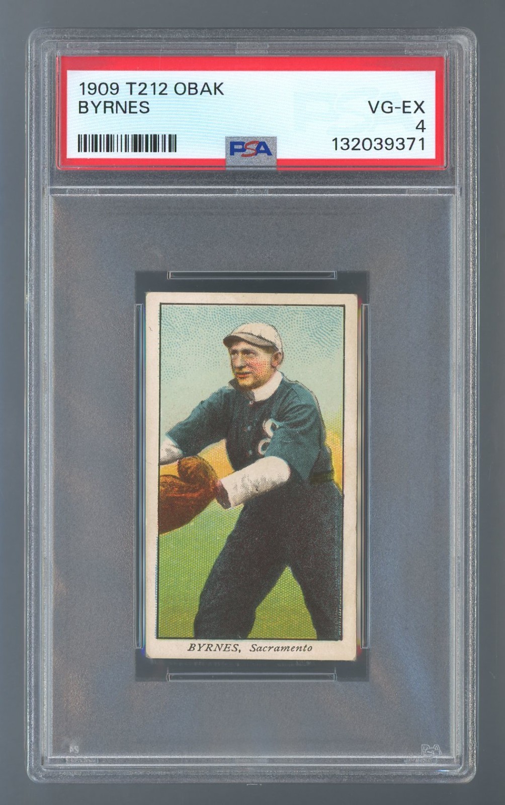 1909 T212 Obak Old English "Byrnes, Sacramento" PSA 4 VG-EX #132039371