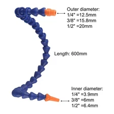 Round nozzle coolant tube for lathes milling machines 14 in 38 in 12 in