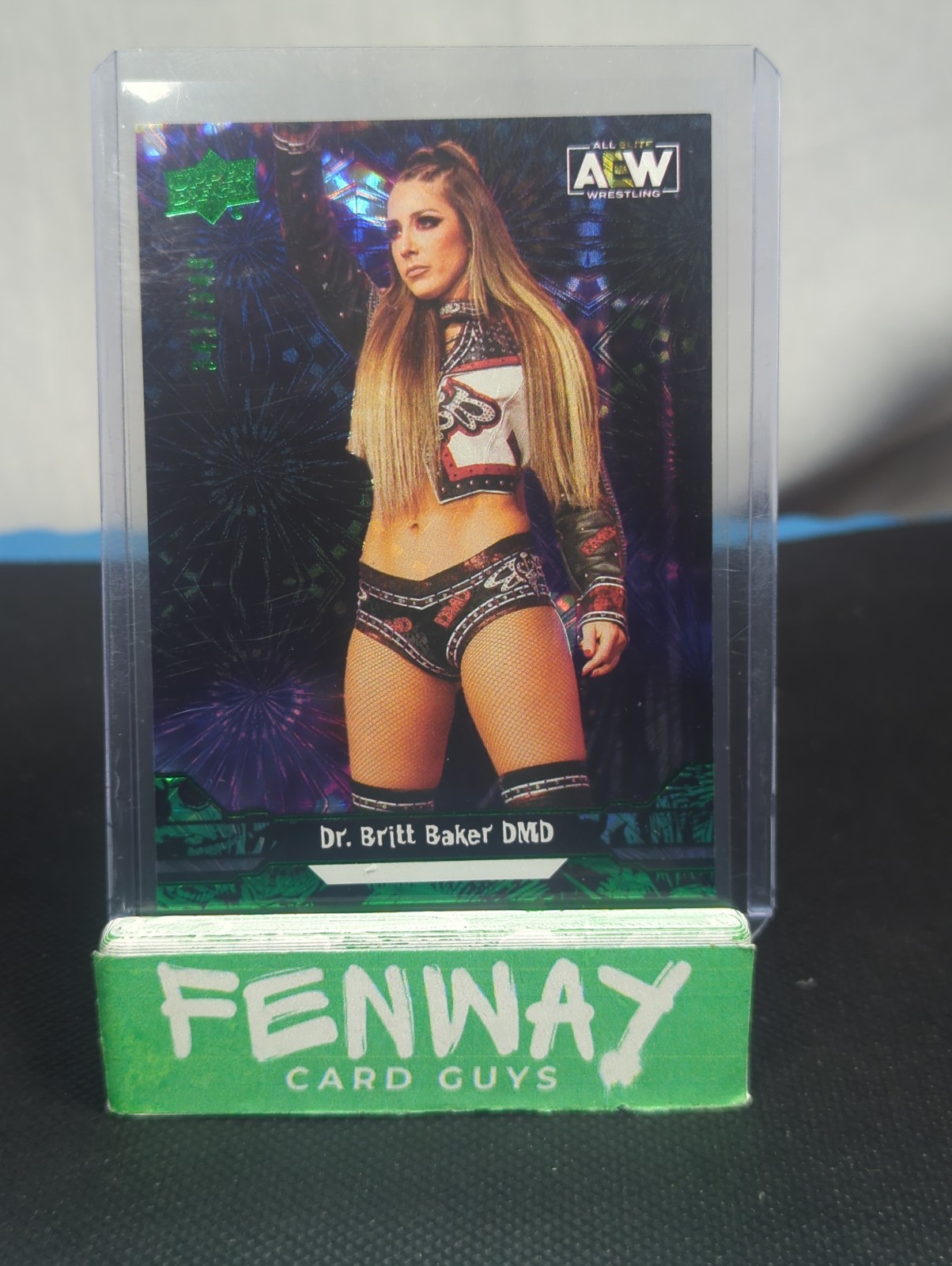 Dr. Britt Baker Green Pyro /349 2023 Upper Deck AEW #33