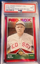 2024 Topps Transcendent Collection Babe Ruth Variations Red Refractor #4/5 PSA 9