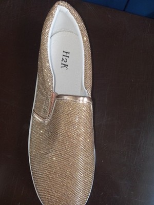 H2K slip on sneakers silver, gold , red or black. Womans size 6 -11