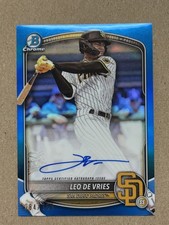 2025 Bowman - Chrome Prospect Autographs Leo De Vries #CPA-LD Blue Refractor...