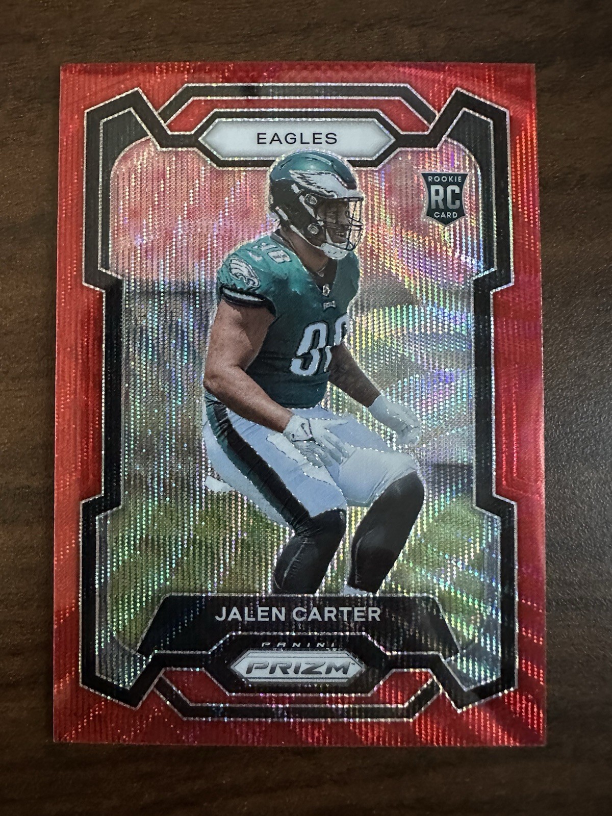 2023 Panini Prizm Rookies Red Wave Prizm /149 Jalen Carter #381 Rookie RC