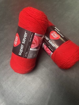 Red Heart Super Saver Yarn Cherry Red  in  7oz 364 yards 100 Acrylic 2 pack