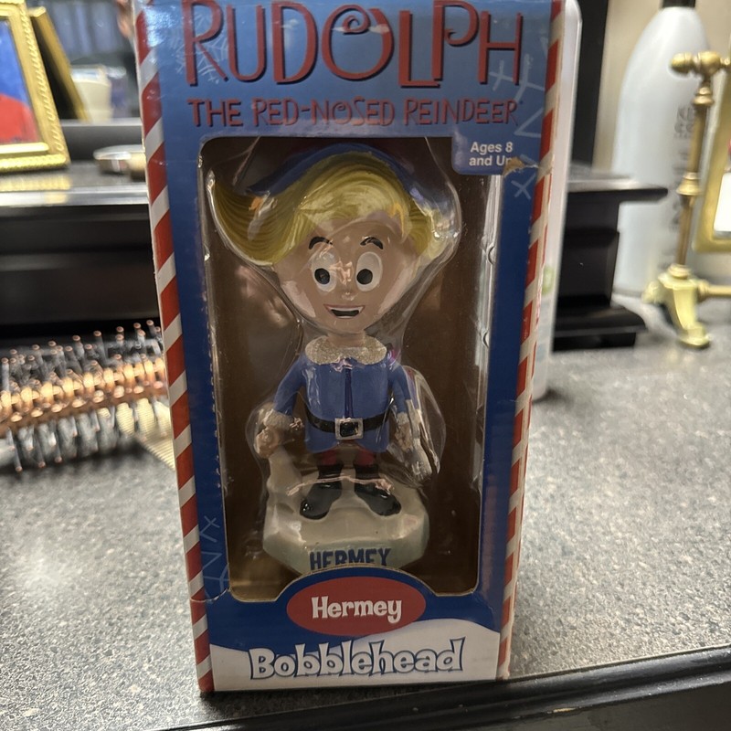 2002 Rudolph the Red Nosed Reindeer   HERMEY   BobbleHead Bobblehead