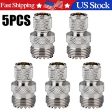 5PC Mini UHF Male to SO 239 Female UHF RF Straight adapter; US Stock; Fast Ship