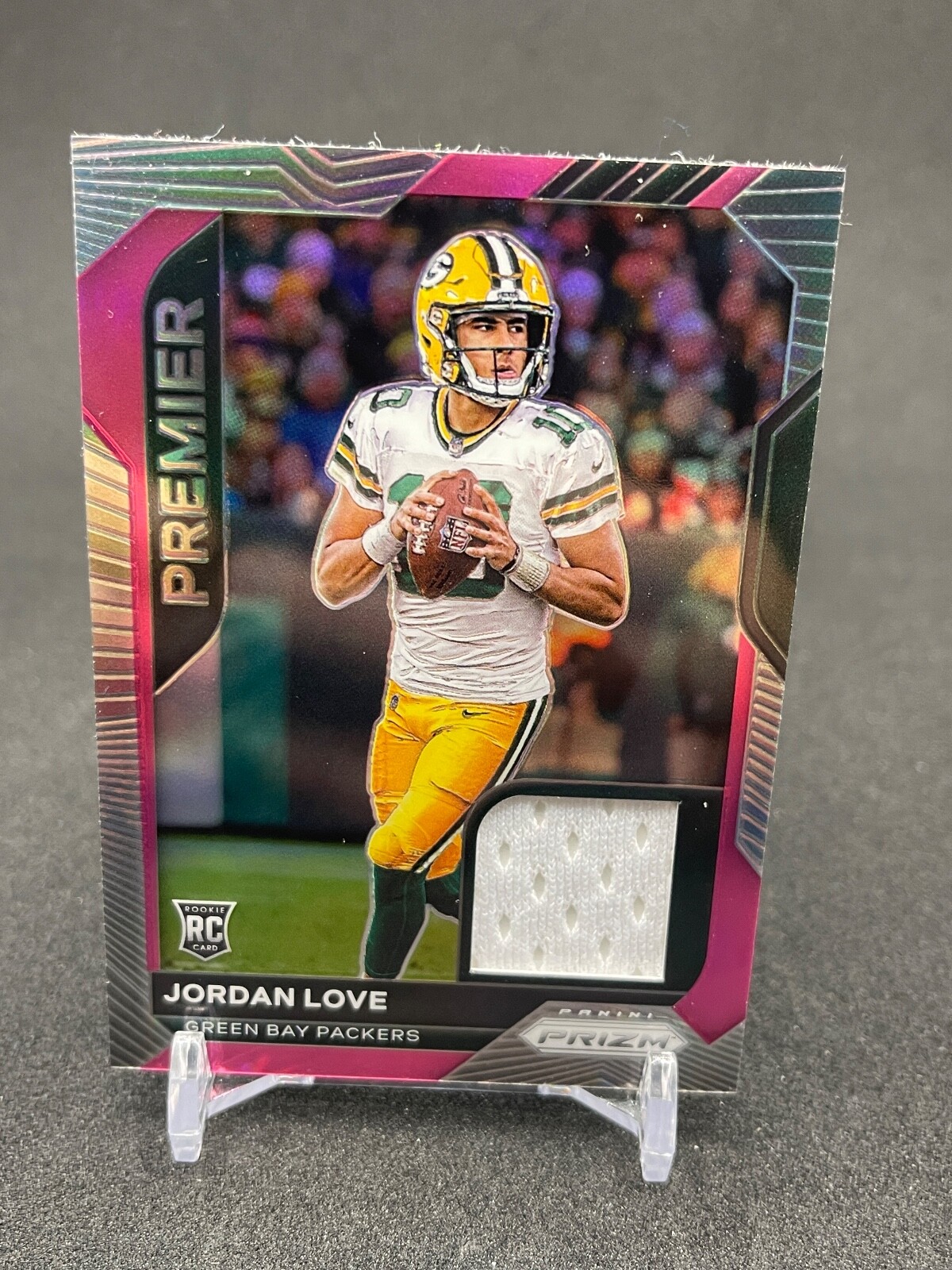 Jordan Love 2020 Panini Prizm Premier Jerseys Relic Pink Prizm RC Rookie