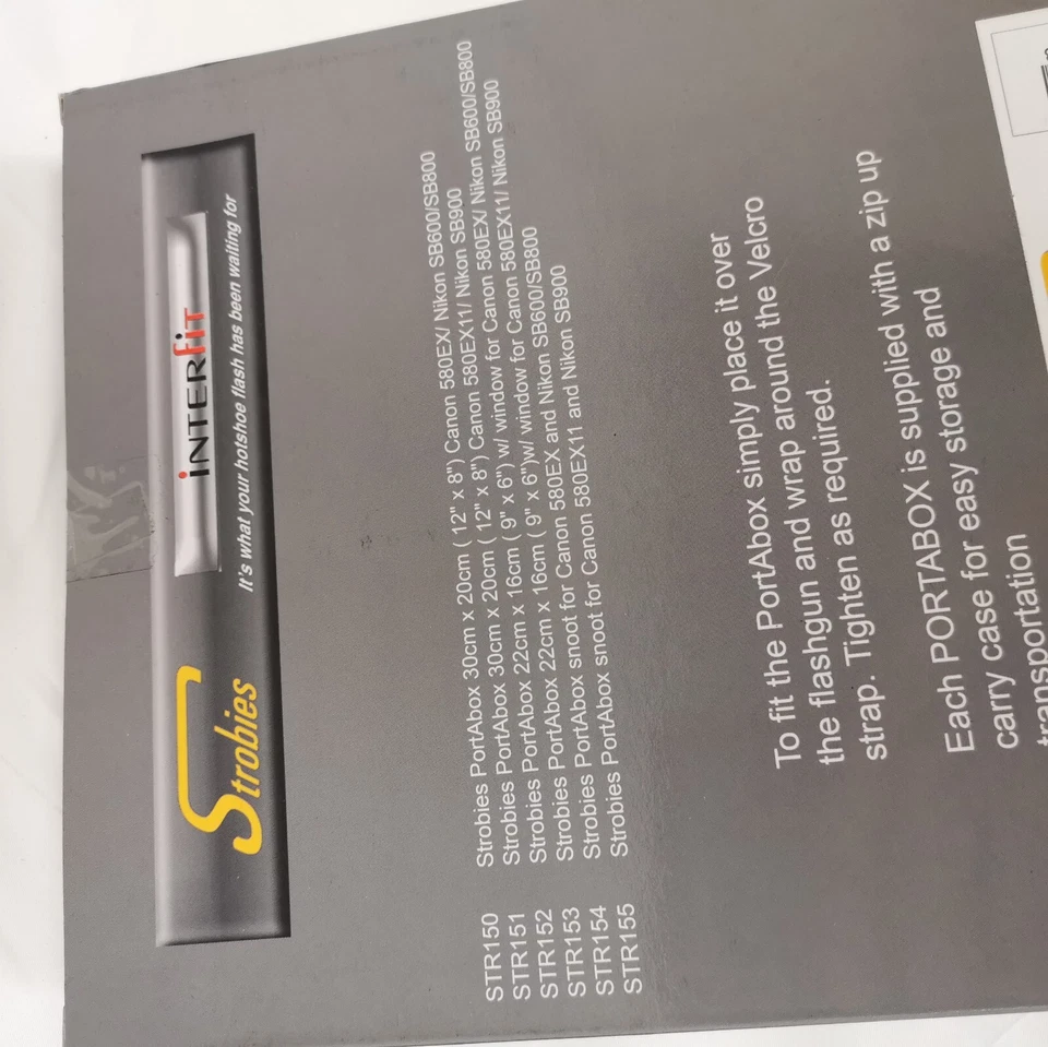 Interfit STR152 Strobies PortAbox & Window For Canon 580EX and Nikon SB600 SB800 - Image 4 of 4