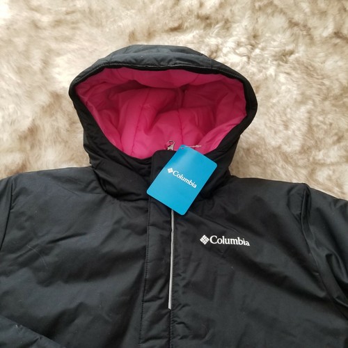 COLUMBIA Overlook Drive Girls Puffer Winter Jacket Pink/Black Size L (14-16) NEW - Picture 6 of 14