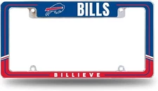 2pcs Aluminum License Plate Frame for BUFFALO BILLS "BILLIEVE"