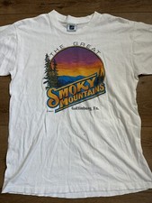 Vintage Great Smokey Mountains T Shirt - Single Stitch Made In The USA Medium