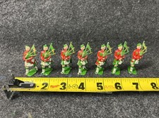 Cherilea England Lead Scottish Soldiers With Green Bagpipes Red White Uniform