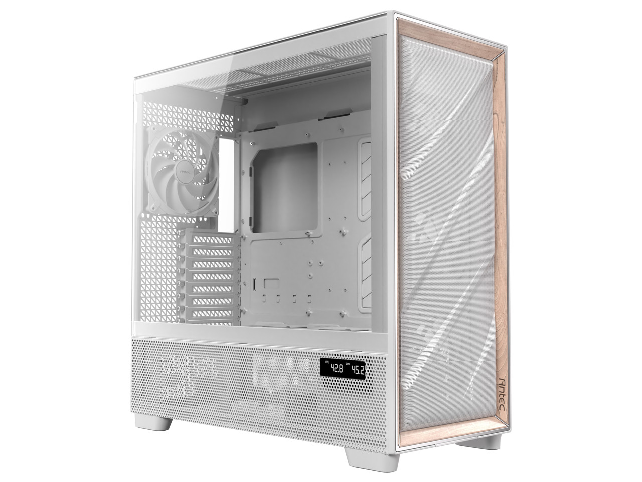 Antec Flux Pro White в комплекте 6 ШИМ-вентиляторов передняя панель с высоким потоком воздуха из березы