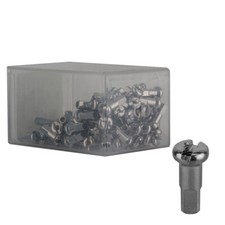 DT Swiss Brass Spoke Nipples 2.0x12mm Silver Box of 100