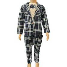 18-24M Boys Blue 3piece Suit Set. Long Sleeve Undershirt, Sport Jacket, Pant