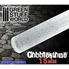 Green Stuff World 1:72 - 1:144 15mm Cobblestone Texture Rolling Pin Scenery Tool