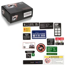 Hinweisschilder Stickerblatt 18 Aufkleber Warnhinweis f&uuml;r Mercedes E-Klasse W210