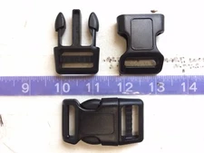 50 Plastic Contoured Buckles 3/8 1/2 5/8 3/4 1 inch adjustable curved buckles